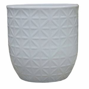 Northcote Pottery 17cm White Ava Star Egg Pot