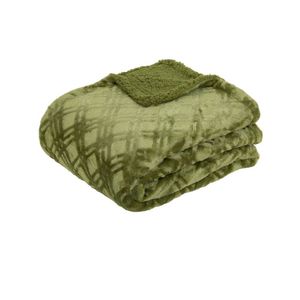 J.Elliot Vida Microplush Throw Olive