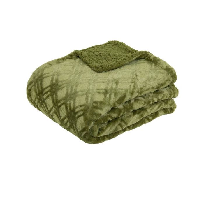 J.Elliot Vida Microplush Throw Olive