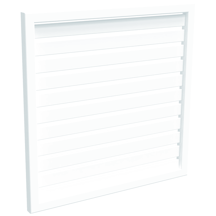 ProtectorAl 300-1000W X 300-1000H Pearl White Aluminium Welded Slat Panel Horizontal 18mm Gap
