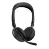 Jabra Evolve2 65 Flex Uc Stereo Bluetooth Headset, Link380c Usb-c Dongle & Wireless Charging Stand Included, Foldable Design