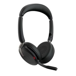 Jabra Evolve2 65 Flex Uc Stereo Bluetooth Headset, Link380c Usb-c Dongle & Wireless Charging Stand Included, Foldable Design