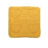Cotton Knitted Cushion Cover Heart 43 x 43 cm Yellow