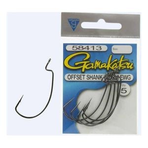 Gamakatsu Offset Worm Fishing Hook 1/0