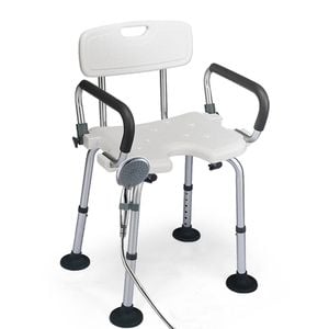 Costway Shower Chair Bath Stool Bathroom Seat Height Adjustable