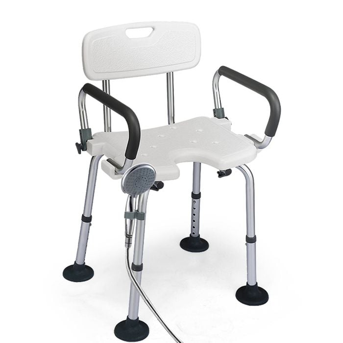 Costway Shower Chair Bath Stool Bathroom Seat Height Adjustable