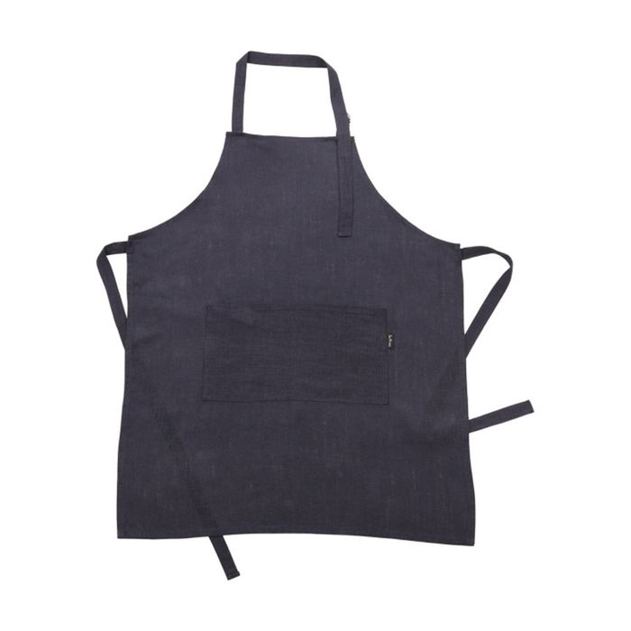 Bas Phillips Kitchen Apron Linen Tencel Adjustable With Pocket Navy