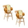 Soga 2x 58cm Toast Bread Cushion Cute Face Plush Car Seat Pillow Home Decor