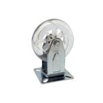 Easyroll 75mm 100kg Transparent Fixed Plate Castor