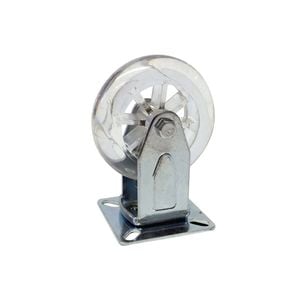 Easyroll 75mm 100kg Transparent Fixed Plate Castor
