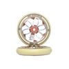 Grit 120mm X 24mm Wheels Vintage White Pu With Silver Bronze Core (pair)  - White/silver