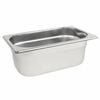 Vogue Gastronorm Tray Stainless Steel 1/4 Size 100mm Deep 2.5l Commercial Kitchen Food Storage