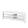 Costway 3-Tier Corner Entertainment Units with Storage Shelves White