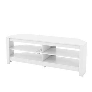 Costway 3-Tier Corner Entertainment Units with Storage Shelves White