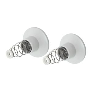Shaw & Mason White Plastic Wall Flange - Pair