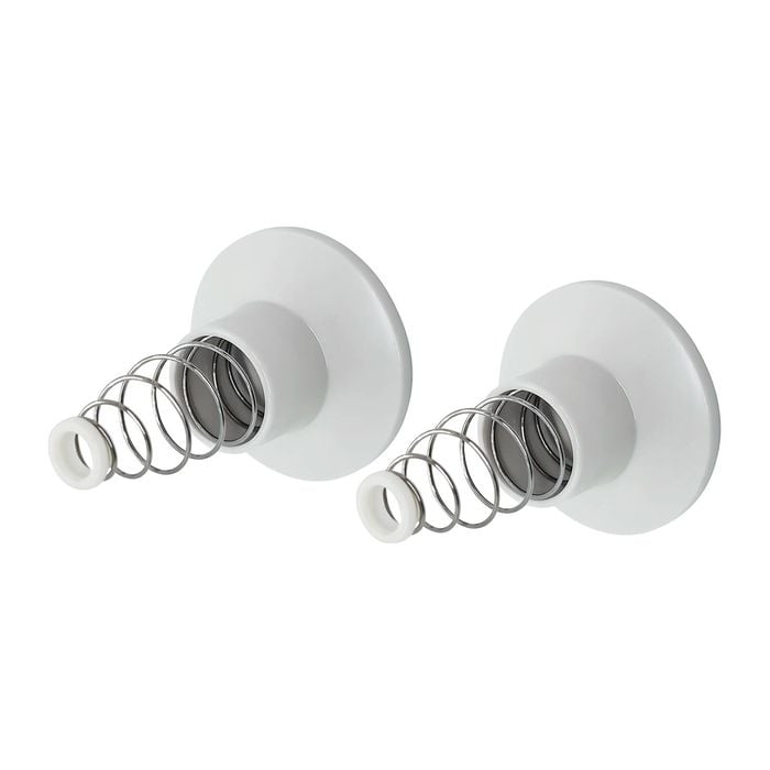 Shaw & Mason White Plastic Wall Flange - Pair