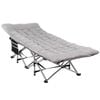 Artiss Folding Bed With Mattress Camping Cot Portable Grey 185CM