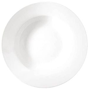 Olympia Athena Rimmed Soup Bowls Porcelain Round White 228mm 24 Pack