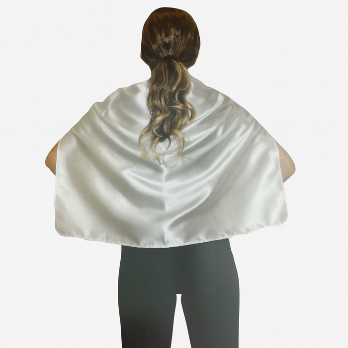 SHORT CAPE Kids Childrens Party Costume Vampire Coat School Team Colours White