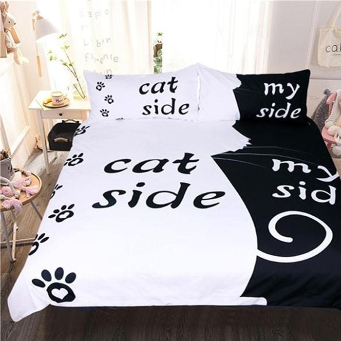 3D Background Cat 122 Bedding Set Pillowcases Quilt Duvet Cover Set Queen King