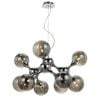 Telbix Cosmic Modern Pendant Hanging Lamp Light Glass Metal Chrome Smoke