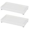 Ceramic Soap Dispenser Trays - White - Pack of 2