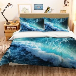 3D Sea Wave 173 Bed Pillowcases Quilt King Size