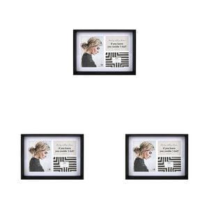 3PK Unigift Soho 2 Sizes 3-Open Collage Picture Frame Black