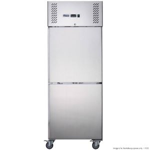 FED-X Stainless Steel Two Door Upright Freezer