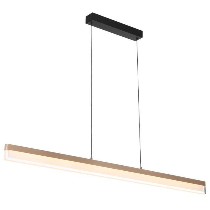 Telbix Salas Contemporary Pendant Hanging Lamp Light Aluminium Acrylic Coffee Gold Brushed