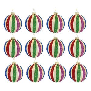 12x LVD Glass Bauble Holiday Seasonal Christmas Decoration Hanging Home Decor