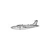 Ignite Laser Piper Aerostar 600A - High-Performance Twin-Engine Aircraft Silhouette Metal Wall Art Rustic Metal 47 inch - 120 cm
