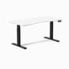 Desky Dual Sit To Stand Ergo Edge White Desk 1500x750mm Matte Black