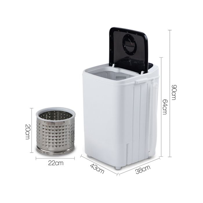 Devanti Portable Washing Machine Black Bunnings Australia