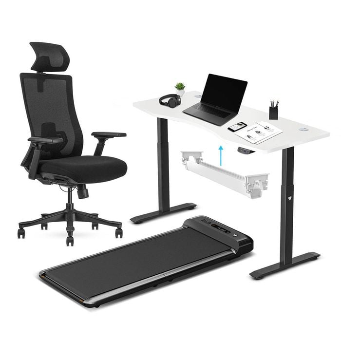 Lifespan Fitness WalkingPad M2 + ErgoDesk 1500mm White + Cable Management + DM9
