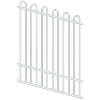 ProtectorAl 0350-1200W x 1500H Pearl White Loop Top Pool Fence Panel Raked Up to 15º