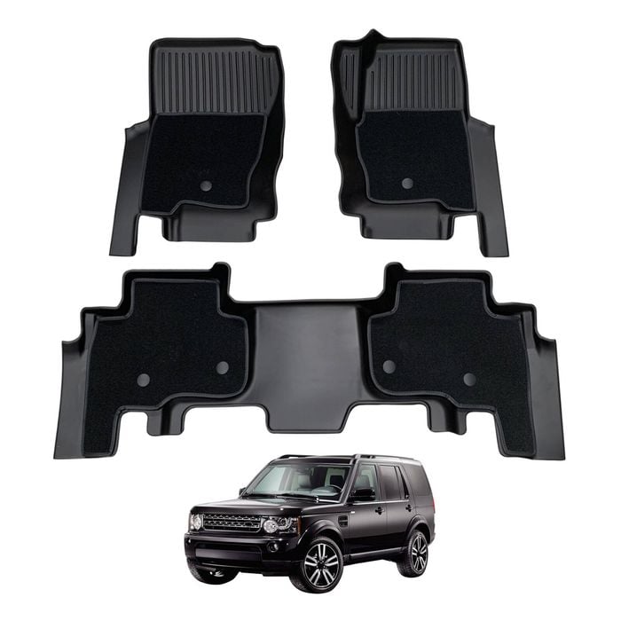AUSGO Double-Layer Car Floor Mats for Land Rover Discovery 3 4 2004-2016 All-Weather Floor Liners