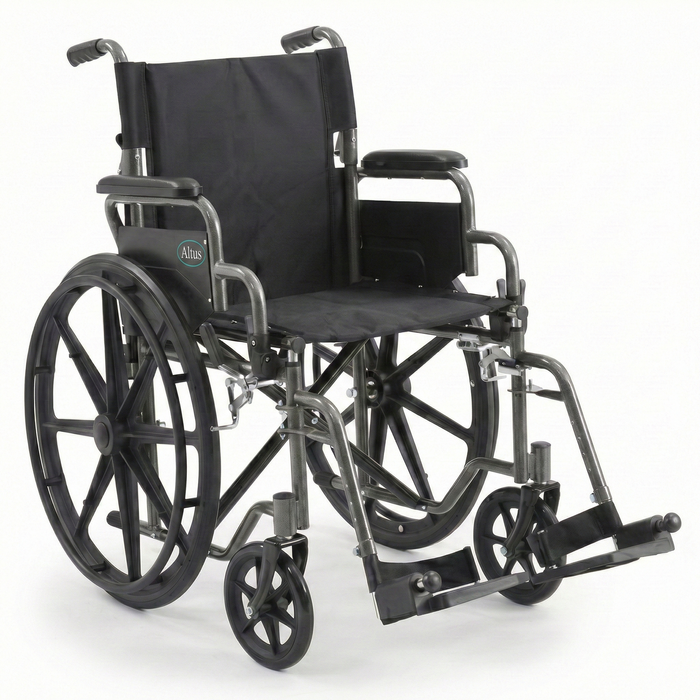 Altus Ergo-max Premium Wheelchair 24" Mag Wheels Titanium