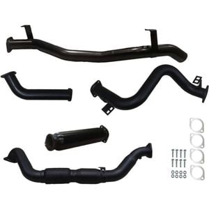 Ignite Exhausts Turbo Back For Toyota Landcruiser 79 Series V8 S/cab 3" Cat & Hotdog Black Aluminised Steel