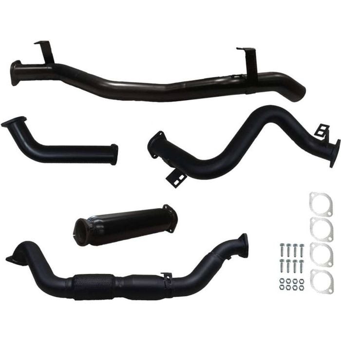 Ignite Exhausts Turbo Back For Toyota Landcruiser 79 Series V8 S/cab 3" Cat & Hotdog Black Aluminised Steel