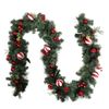 P&P Green Christmas Garland 2.7m with Red Berries Pine Cones & Baubles Indoor Outdoor
