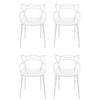 Sk Designer Living | Pack Of 4 | Replica Philippe Starck Masters Chair - White