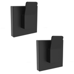 Fusion-Loc Black Matte Suction Designer Hook - 2 Pack