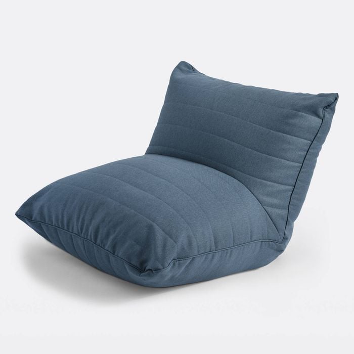 Cadence & Co. Linoire Quilted Beanbag Lounger Cover Atlantic Blue