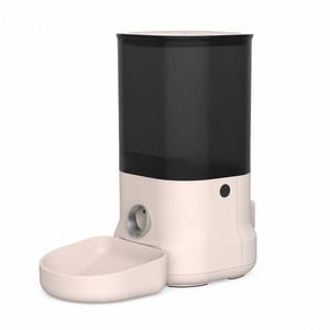 Smart Pet Feeder 6L with Anti-Jam System, App Control, Dual Power and Stainless Steel Bowl - Pink