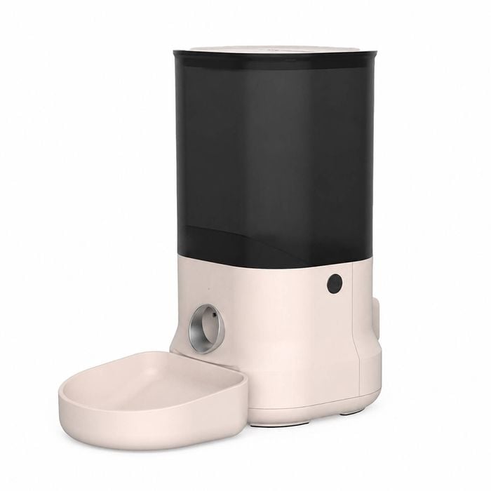 Smart Pet Feeder 6L with Anti-Jam System, App Control, Dual Power and Stainless Steel Bowl - Pink