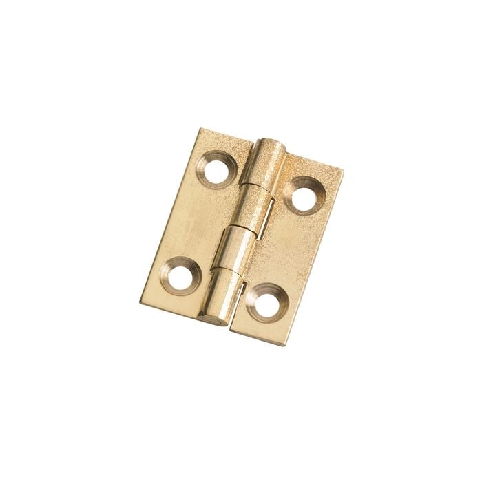 Lane 25 x 20 x 1.6mm Brass Fixed Pin Butt Hinge - 2 Pack