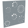 ProtectorAl 300 - 1200 x 300 - 1200mm Silver Brushed / Gloss White Fireworks Unframed Composite Deco Panel