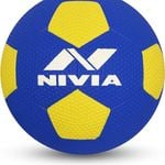 Nivia TORNADO Football (Yellow/Blue, Size 5) | Hand Stitched | 32 Panel | Hobby Playing Ball | Soccer Ball
