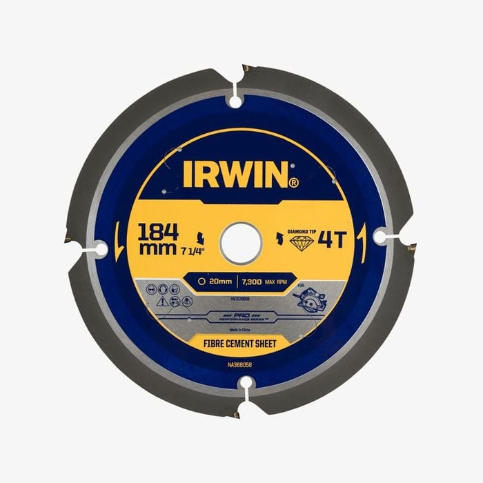 IRWIN Marathon Pro 184mm 4T PCD Fibre Cement Sheet Circular Saw Blade 